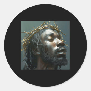Black Jesus, Christianity, Church, Christ, Jesus _ Classic Round Sticker