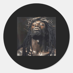Black Jesus, Christianity, Church, Christ, Jesus _ Classic Round Sticker