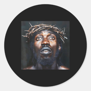 Black Jesus, Christianity, Church, Christ, Jesus _ Classic Round Sticker