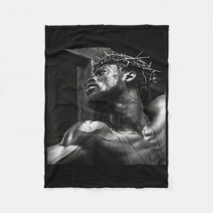 Black Jesus, Christianity, Church, Christ, Jesus _ Fleece Blanket