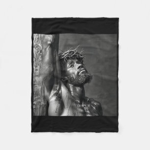 Black Jesus, Christianity, Church, Christ, Jesus Fleece Blanket