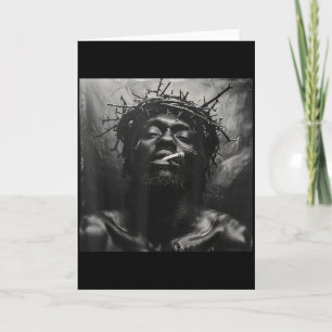 Black Jesus Smokes, Christianity, Church, Christ, Card