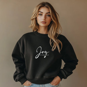 Black Joy To The World Print Sweatshirt