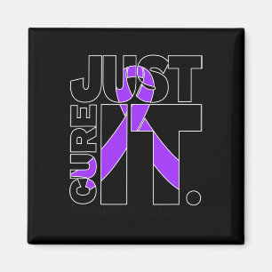 Black Just Cure Fibromyalgia Awareness Magnet