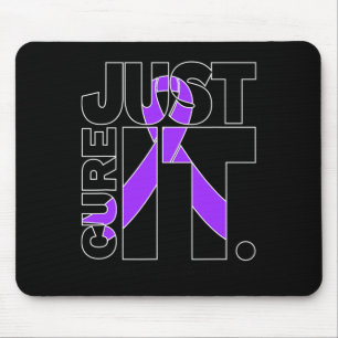 Black Just Cure Fibromyalgia Awareness Mouse Pad