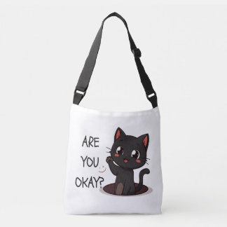 Black Kawaii Cat Tote Bag – Cute Kawaii Cat Lover 