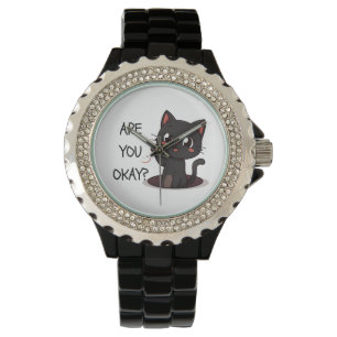 Black Kawaii Cat Wrist Watch