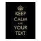 Black keep calm poster template | Customisable