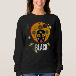 Black Kemetic Egyptian Ankh Black Girl Magic Melan Sweatshirt