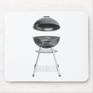 Black kettle barbecue with lid mouse pad