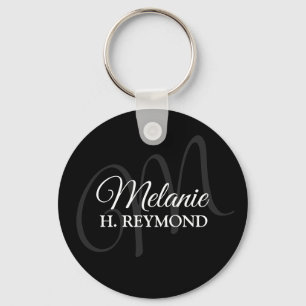 black keychain with name