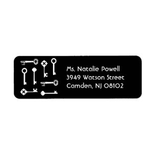 Black KEYS Return Avery Label Return Address Label