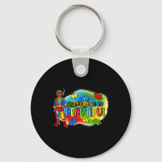 Black Kid Autism Different Is Beautiful Autism Awa Key Ring
