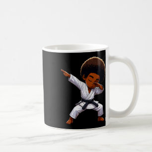 Black Kid Karate Funny Dabbing Afro Black Belt Boy Coffee Mug