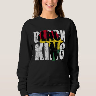 Black King Africa Map Black History Month Africa P Sweatshirt