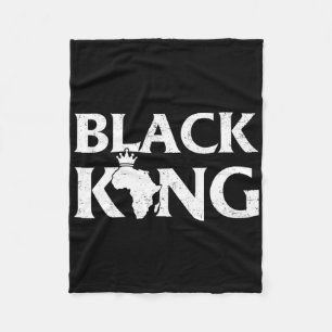 Black King African Map Black Pride Melanin Kids Me Fleece Blanket