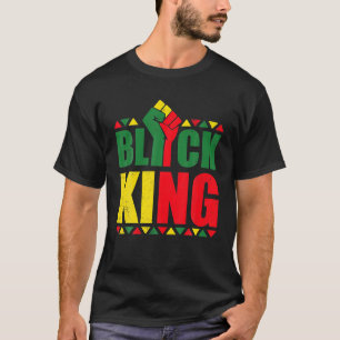 Black King African Melanin Black History Rise Fist T-Shirt