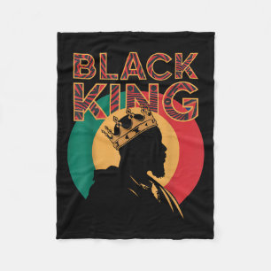 Black King Afrocentric Unapologetically Melanin  Fleece Blanket