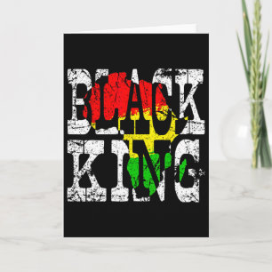 Black King Black History Month African American Pr Card
