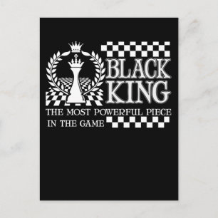 Black King Chess Piece Black African American Men Postcard