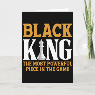 Black King Chess Player Chess Board Chess History Card