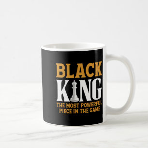 Black King Chess Player Chess Board Chess History Coffee Mug