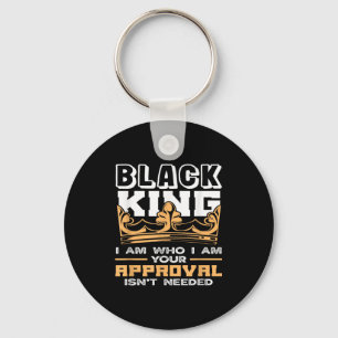 Black King Crown I Am Who I Am Black History Month Key Ring