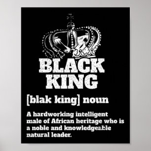 Black King Definition African American Pride Black Poster