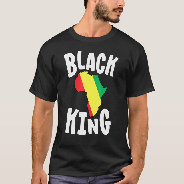 Black King For Boys Black History Month Africa Pri T-Shirt (Front)