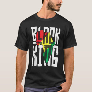 Black King For Boys Men History Month Africa Triba T-Shirt