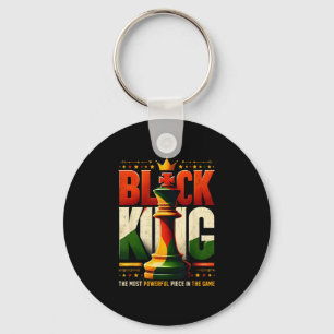 Black King Inspired Black King Chess Black History Key Ring