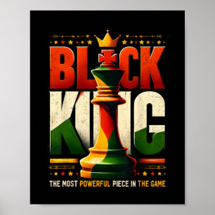 Black King Inspired Black King Chess Black History Poster