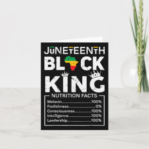 Black King Juneteenth 1865 Independence Day Black Card