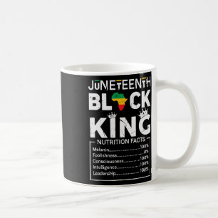 Black King Juneteenth 1865 Independence Day Black  Coffee Mug