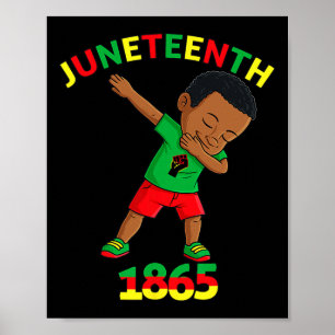 Black King Juneteenth Melanin Brown Skin Boys Poster
