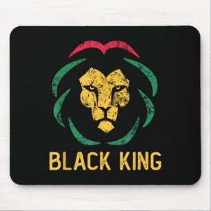 Black king lion black history month men & mouse pad