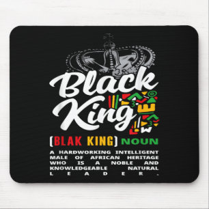 Black King Men Man Black History Month Mouse Pad