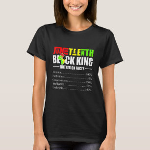 Black King Nutritional Facts Black Dad Fathers Day T-Shirt