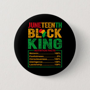 Black King Nutritional Facts Pride African Mens 6 Cm Round Badge