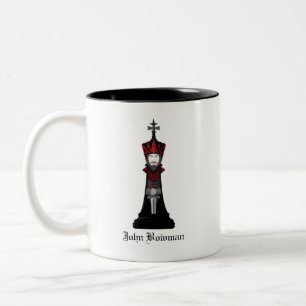 Black King / Personalised name Two-Tone Coffee Mug