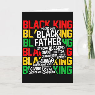 Black King Proud Black Father African Black Histor Card