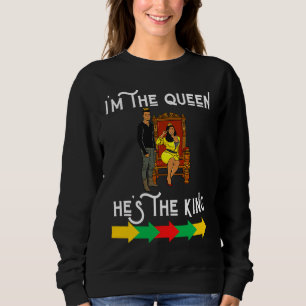Black King Queen Husband Wife Boyfriend Girlfriend Sweatshirt