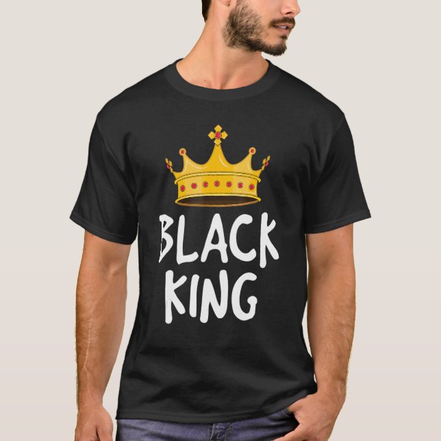 Black King Shirts for Men Kids Boys African Melani (Front)