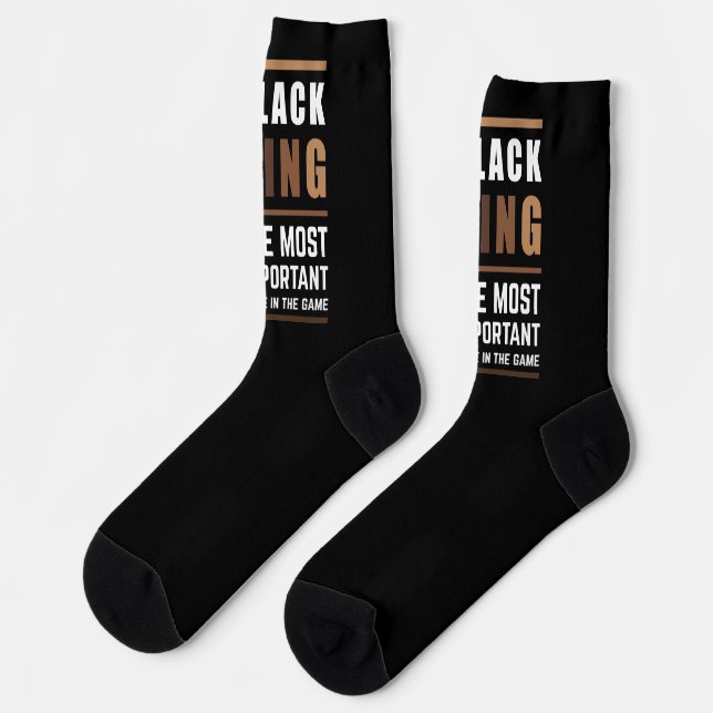 Black King The Most Important Piece In The Game 1 Socks (Left)