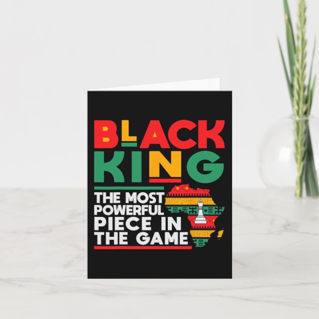 Black King The Most Powerful Piece Black History M Card (Front)