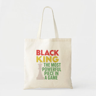 Black King: The Most Powerful Piece Tote Bag