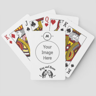 Black Kings and Queens Black Leo Lion and Lioness Playing Cards