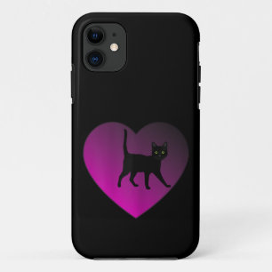 Black Kitten In Your Heart, Black Cat iPhone 11 Case