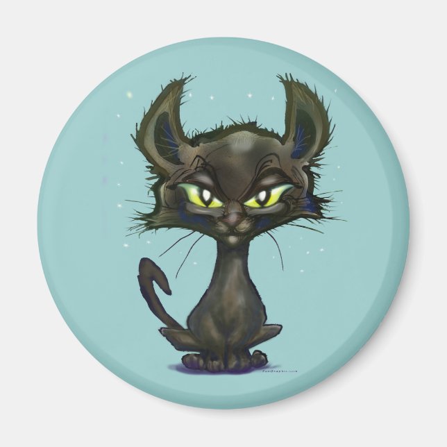 Black Kitten Magnet (Front)