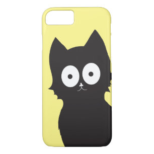 Black Kitten on Yellow Background iPhone 8/7 Case
